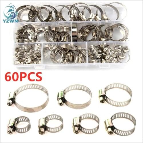 Cross Border Special 60pcs Clamp 304 Stainless Steel Throat Hoop Small American Communication Hoop Box Package