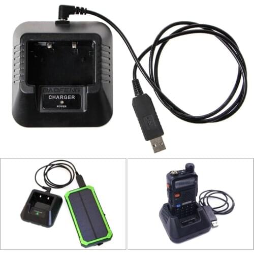 UV-5R USB Battery Charger for Baofeng UV-5R UV-5RE DM-5R Walkie Talkie Ham Radio