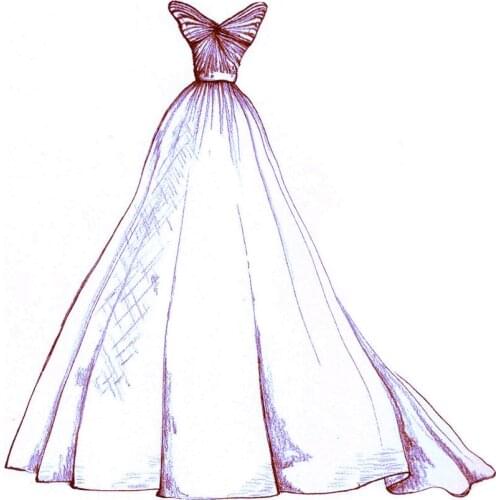 Die Cutting dies Butterfly wedding dress metal craft paper die Scrapbooking/DIY Embossing mould Easter New Year