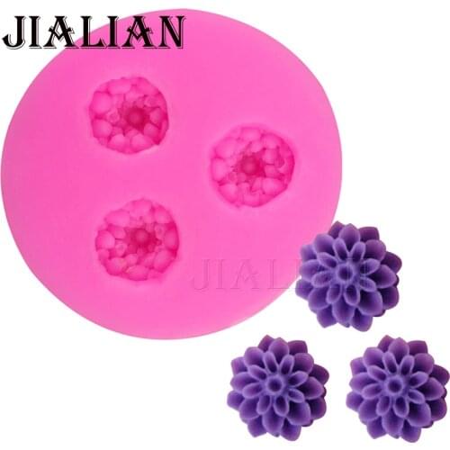 High quality DIY mini daisy flowers Fondant cake decoration silicone molds baking mold kitchen accessories T0212