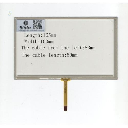 ZhiYuSun Wholesale HLD-TP-1476 165mm*100mm NEW 7inch 4 line For Car DVD touch screen panel 165*100 Sensor glass