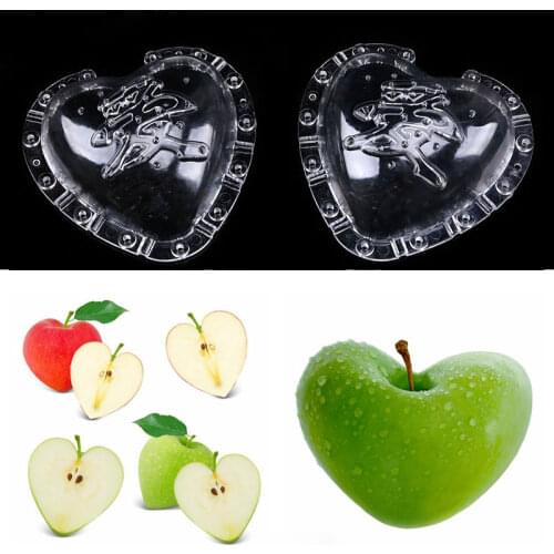 1pc Plastic Fruits Growth Forming Mold Vegetables Fruits Mold Star/Heart-shaped Transparent Growing Mould for Garden Planters
