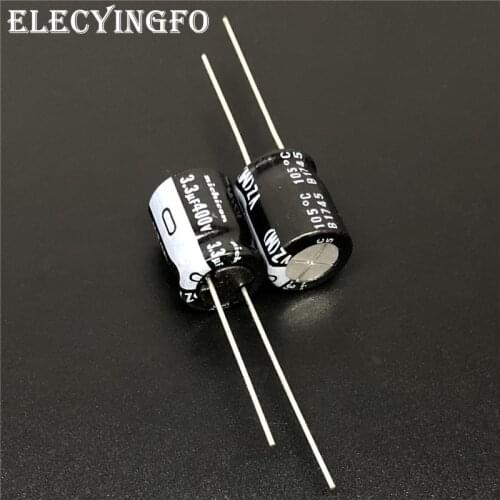 10pcs/100pcs 3.3uF 400V NICHICON VZ Series 10x12.5mm 400V3.3uF Wide Temperature Range Aluminum Electrolytic Capacitor