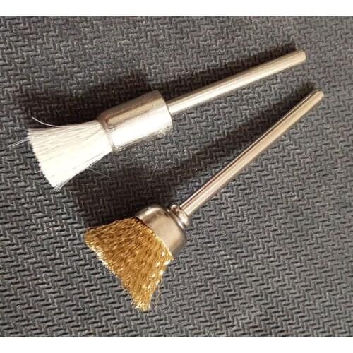 10pcs/lot 3mm Copper Wool Brushes for Wood/Iron Dust Cleaner for Dremel Rotary Tools/Mini Electric Drill