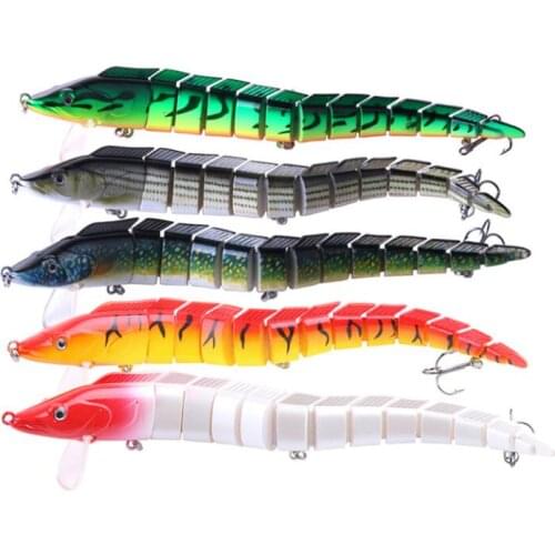 23cm/46g Fishing Lure Swimbait Long Shot Sea Saltwater pike Sharky Fishing Wobblers Multi Segment Sinking Artifical Fake Bait