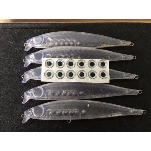 5pcs Unpainted Fishing Lure Body 6 1/3 Inch 1 1/3 OZ Minnow Blank lures JS#279