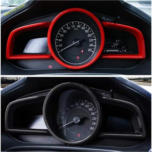 Accessories Car-styling Dashboard Instrument Display Screen Cover Trim Fit For Mazda 3 2014 - 2018 ABS Red / Carbon Fiber Look