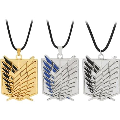 Free Shipping Animation Attack on Titan Necklace Wings of Liberty Pendant Necklace Cosplay Jewelry free shipping