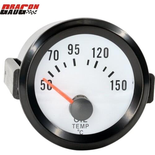 Round Earth 52MM Blue Backlight Auto Car Meter Oil Temp Gauge 50-150 Celsius Oil Temperature Meter With For Sensor Free Shipping