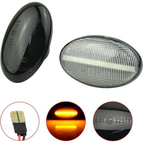 2x Dynamic LED Turn Signal Lights Side Marker Lamp Car Accessories For Mercedes-Benz Smart 450 & Benz W639 W168 W447