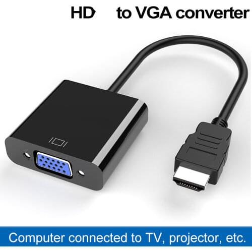 HDMI-compatible to VGA Adapter Cable HDMI-compatible to VGA 1080P Video Converter Digital to Analog for Laptop Projector