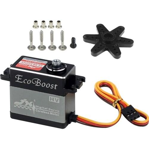 JX CLS6322HV 21kg Large Torque 180 degree CNC Aluminium Shell Metal Gear Digital Coreless Servo for DIY Drone RC Car RC Boat