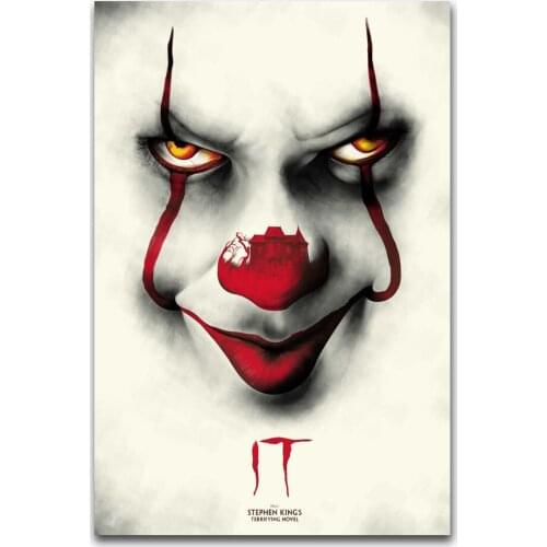 IT Movie PennyWise Stephen King Hot New Horror-Silk Art Poster Wall Sticker Decoration Gift