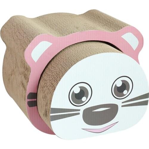 Cat Scratching Board Animal-Shaped High-Density Honeycomb Corrugated Paper Cartoon Stickers Rounded Corners Kitty Toys Supplies
