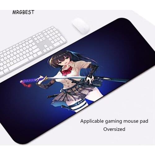 MRGBEST Gaming Mousepad XXL Anime Girl Thermal Transfer Softy Nature Rubber Pats with Locked Edge for Playing Anime Mouse Pad