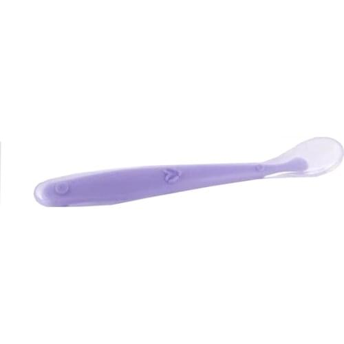 Hot Sale Baby Soft Silicone Spoon Candy Color Temperature Sensing Spoon Children Food Baby Feeding Tools