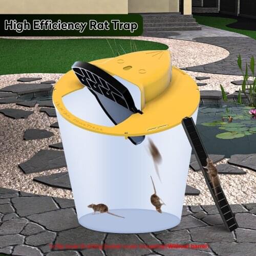 Mousetrap Reusable Smart Flip and Slide Bucket Lid Mouse trap Auto Reset Rat Door Bait Rodent Catcher Pest Control rat trap