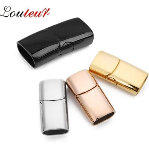 Stainless Steel Magnetic Clasps Connector Leather Cord Magnet Lace Buckle Bracelet End Caps Bracelets Findings Jewelry Wholesale