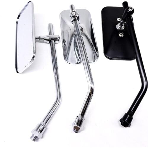 Motorcycle Rearview Side Mirror with 10mm Screws Universal Square Retro Modified Motorbike For Honda yamaha KTM Ducati Aprilia