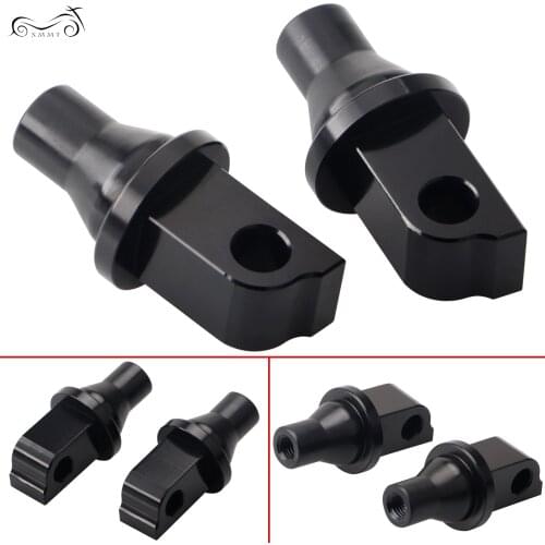 1Pair Motorcycle Black CNC Foot Pegs Mounting Bolt Adapter For Victory Cross Country Hammer High Ball Kingpin Jackpot&Judge