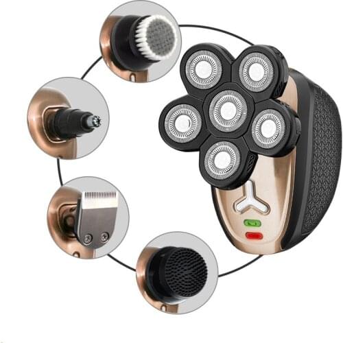 Mens washable electric shaver 5in1 shaving machine for men grooming beard trimmer facial rotary electric razor usb rechargeable