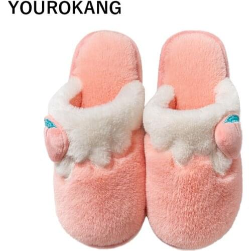 Floor Men Home Slippers Winter Men Warm Shoes Plush Male Bedroom Shoes Cartoon Cute Unisex Couple Cotton Slippers Outside 2020