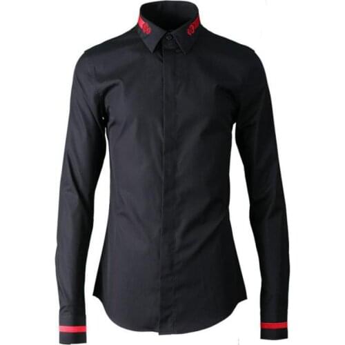 New Chinoiserie Classic Embroidery shirts Mens Turn-down Collar Fashion Casual High Quality Plus Size M L Xl 2xl 3xl 4xl