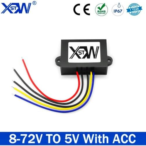 DC DC 8V 12V 24V 36V 48V 60V 72V to 5V DC Converter Step Down Buck 5V 1A 2A 3A 4A 5A 5W 15W 25W Power Supply Transfomer for Car
