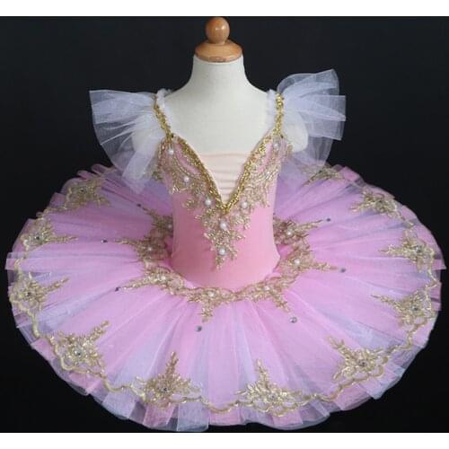 Pink/purple Professional Ballet Dress For Girls Tutu Skirts Belly Dance Costumes Princess Tutu For Children Pancake Dancewear