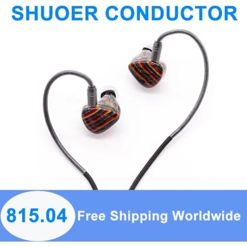 Shuoer Conductor | Flagship 10mm Dynamic Electrostatic Ba Driver Hybrid Iem Headphones With 6n Occ Copper 2.5mm Balanced Cable