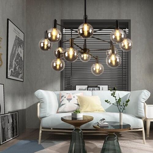 Restaurant Northern Europe G9 LED Chandelier Simple Modern Iron Postmodern Magic Bean Living Room Bedroom Decor Lighting