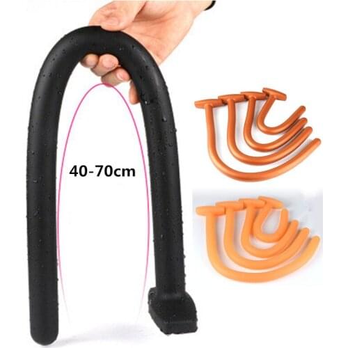 40/50/60/70cm Super Long Silicone Butt Plug Anal Dildo Anus Masturbator Dilator Prostate Massage Anal Plug Sex Toy for Men Woman