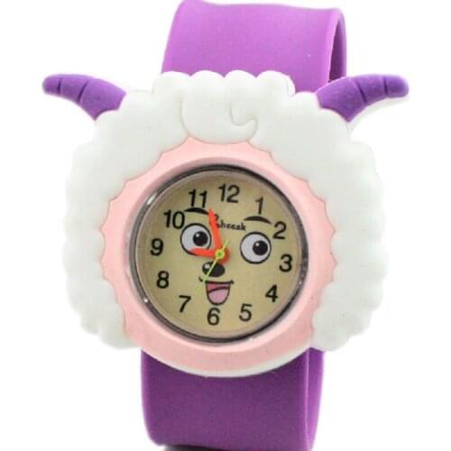 2018 new hot cake cute sheep pattern student birthday gift silicone watch cartoon Q version Pleasant Goat children pat table