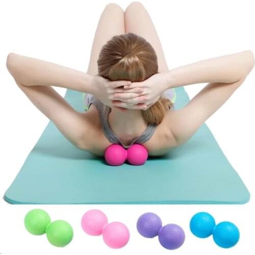 12.5cm Silicone Peanut Massage Ball Relaxing Relieve Pain Myofascia Pilates Yoga Gym Fascia Ball Body Exercise Equipment Balls