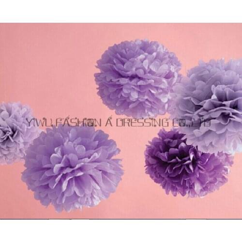 Mixed Size of 4"/6"/8" Diy Tissue Paper Flowers pom poms balls lanterns Party Decor For Wedding Decoration 18pcs/lot Wholesale