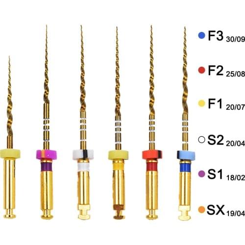 Dental Nickel-Titanium Golden Endo Rotary Files With Heat Activation For Root Canal Treatment Dentistry Instrument