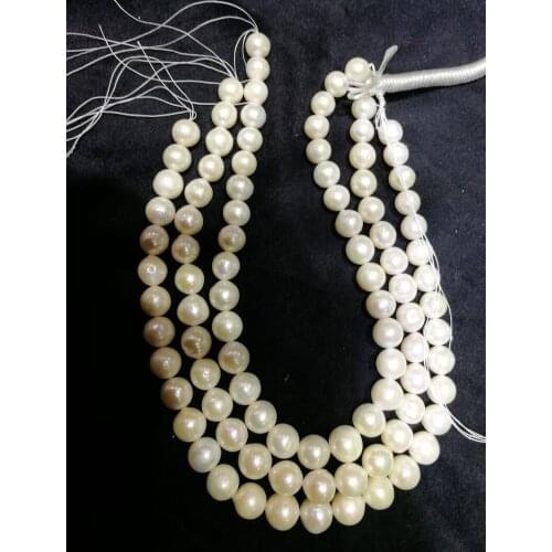 Loose beads Big SIZE white freshwater pearl near round 11-13mm 15" for DIY jewelry making FPPJ wholesale nature