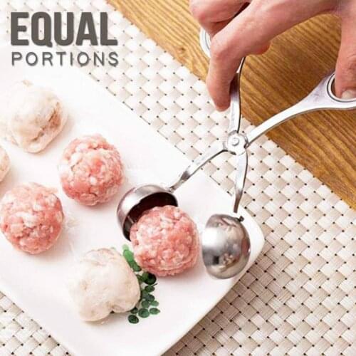 Meatball Maker Kitchen Newbie Meatball Maker Stainless Steel Meatball Clip Non-Stick Fish Meat Rice Ball Maker Cooking Tools