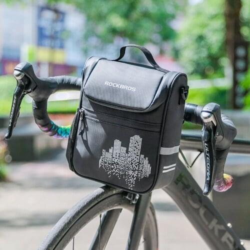 ROCKBROS Bicycle Bag Bike Frame Bag Front Tube Pocket Shoulder Pack bmx Waterproof Handlebar Bag Bike Accessories