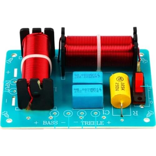80W Treble Bass 2 Way Frequency Divider Tweeter Subwoofer Crossover Board 2 Inch-6 Inch Speaker Filter Home Theater Car Audio