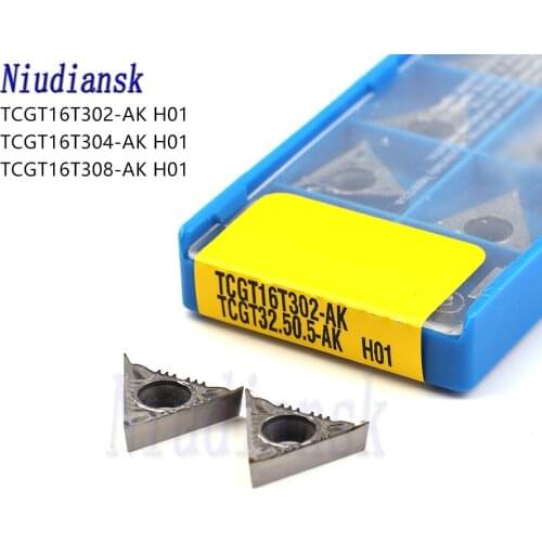 TCGT16T302 AK H01 TCGT16T304 AK H01 TCGT16T308 AK H01 High Quality Carbide Inserts CNC Metal Lathe Tools Aluminum Turning Tools