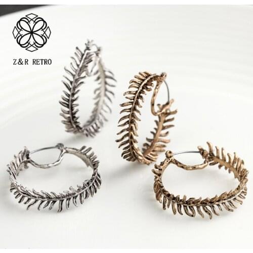 Серьги-кольца Z&R RETRO China At AliExpress