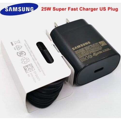 S20 Charger for Samsung note 10 20 fast charger US Adapter 25w Super Fast Charge Type C For Galaxy Note 10 20 S10 S20 Plus Ultra