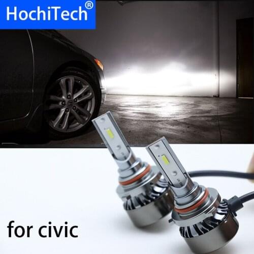 2pcs high quality 55W 6000K white 9005 HB3 LED Car HeadLight Lamp for honda civic 2006-2016 High Beam car styling