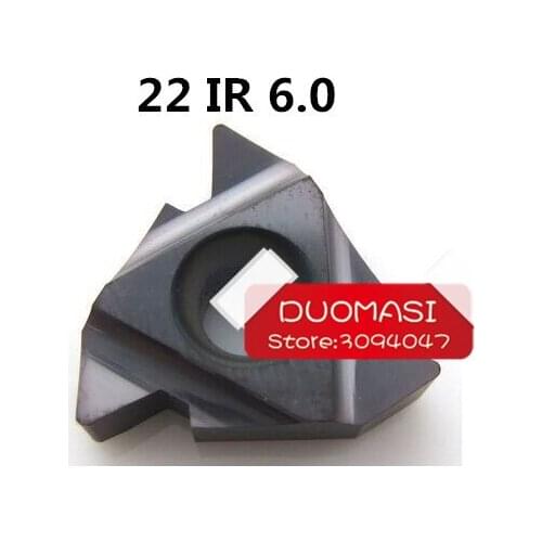 22 IR 6.0 ISO Indexable Tungsten Carbide Threading Lathe Inserts for Threaded Lathe Holder