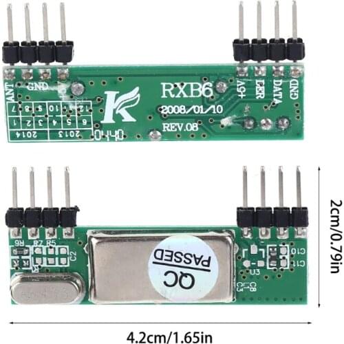 433Mhz Superheterodyne 3400 RF Transmitter&Receiver Link Kit ForArduino ARM MCU H054
