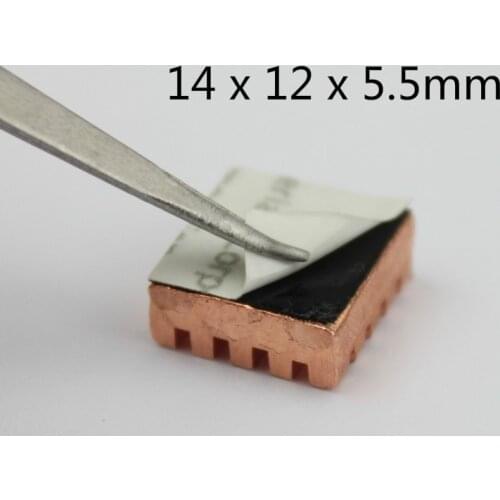 8pcs Gdstime Copper Fish Cooling Heatsink 14x12x5.5mm Conductive Tape for Xbox 360 VGA Card DDR 14mm x 12mm x 5.5mm