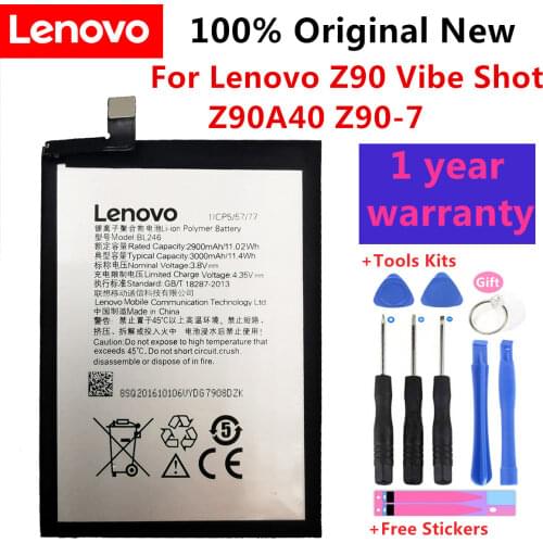 100% Original New Battery For Lenovo Z90 Battery BL246 Lenovo Vibe Shot Battery Z90A40 Z90-7 3000mAh Rechargeable Phone Battery