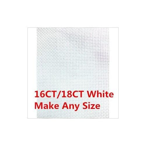Free Shipping Canvas 16CT OR 18CT 59.06X59.06inch Or 150X150cm Fabric Aida Cloth Cross Stitch Or Make Any Size
