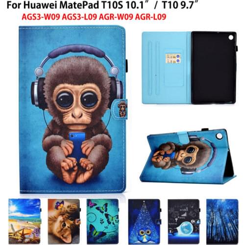 Case For Huawei Matepad T10 Case Funda For Huawei Matepad T10S MatePad T 10 T 10s Coque Cartoon monkey TPU Inner Shell